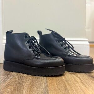 HOPE Leather Platform Boots